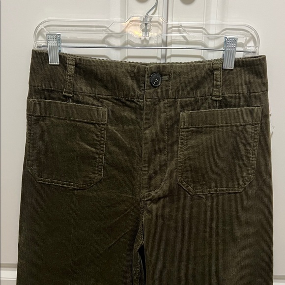 NWT Maeve The Colette cropped Wide-Leg pants in Olive Corduroy Edition Sz 29 - Picture 8 of 12